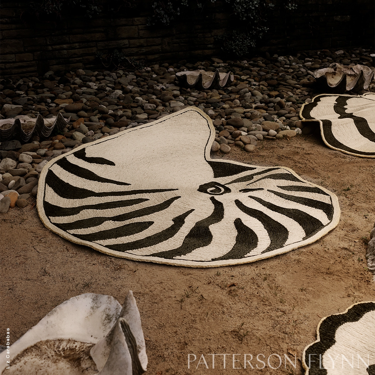 Nautilo Rug_ NATURAL/BLACK