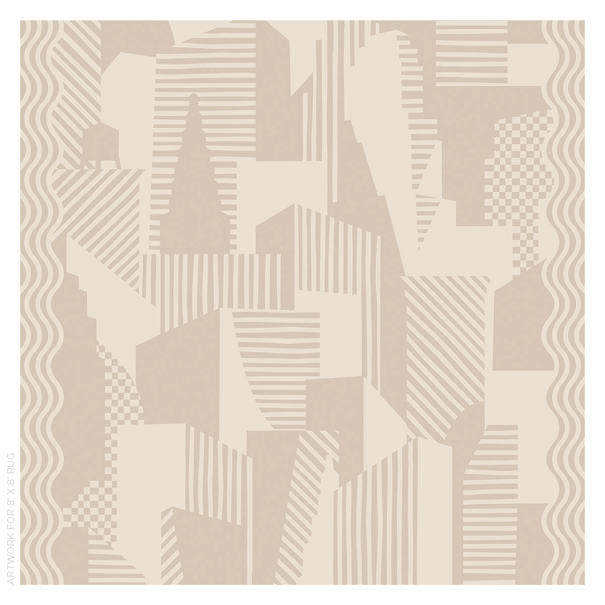 City's Silent Lines Rug_ STONE