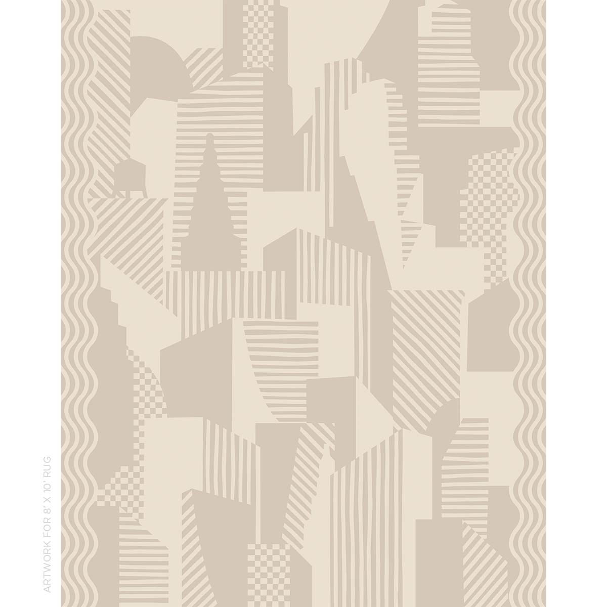 City's Silent Lines Rug_ STONE