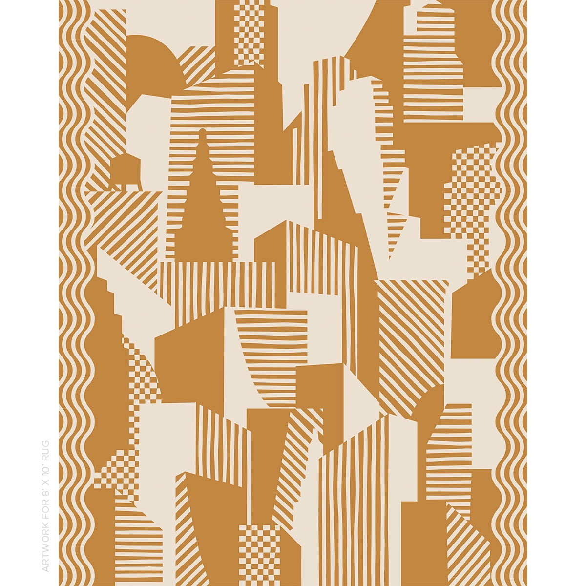 City's Silent Lines Rug_ ANTIQUE GOLD