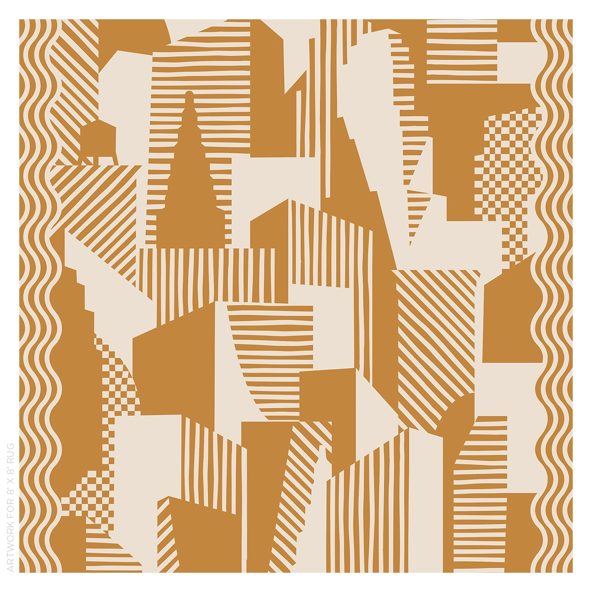 City's Silent Lines Rug_ ANTIQUE GOLD