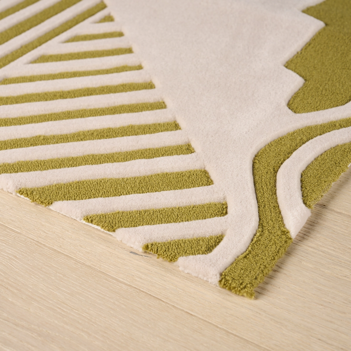 City's Silent Lines Rug_ CHARTREUSE