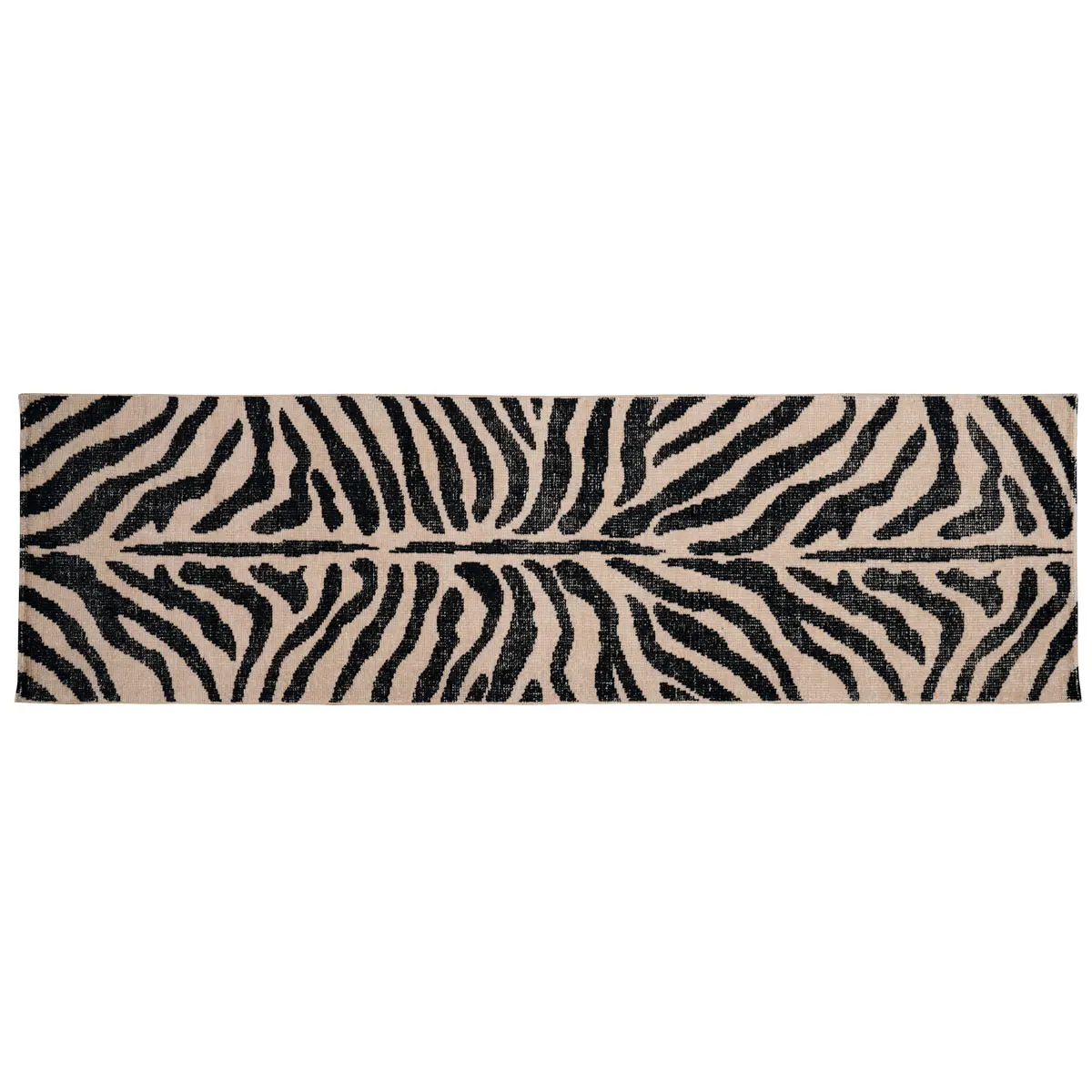 Zebre Hand-Knotted Rug_ BLACK & IVORY