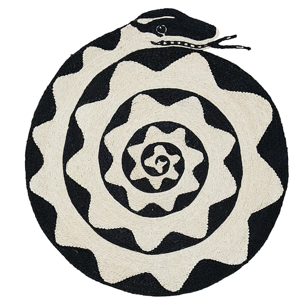 Espiral Rug_ NATURAL/BLACK