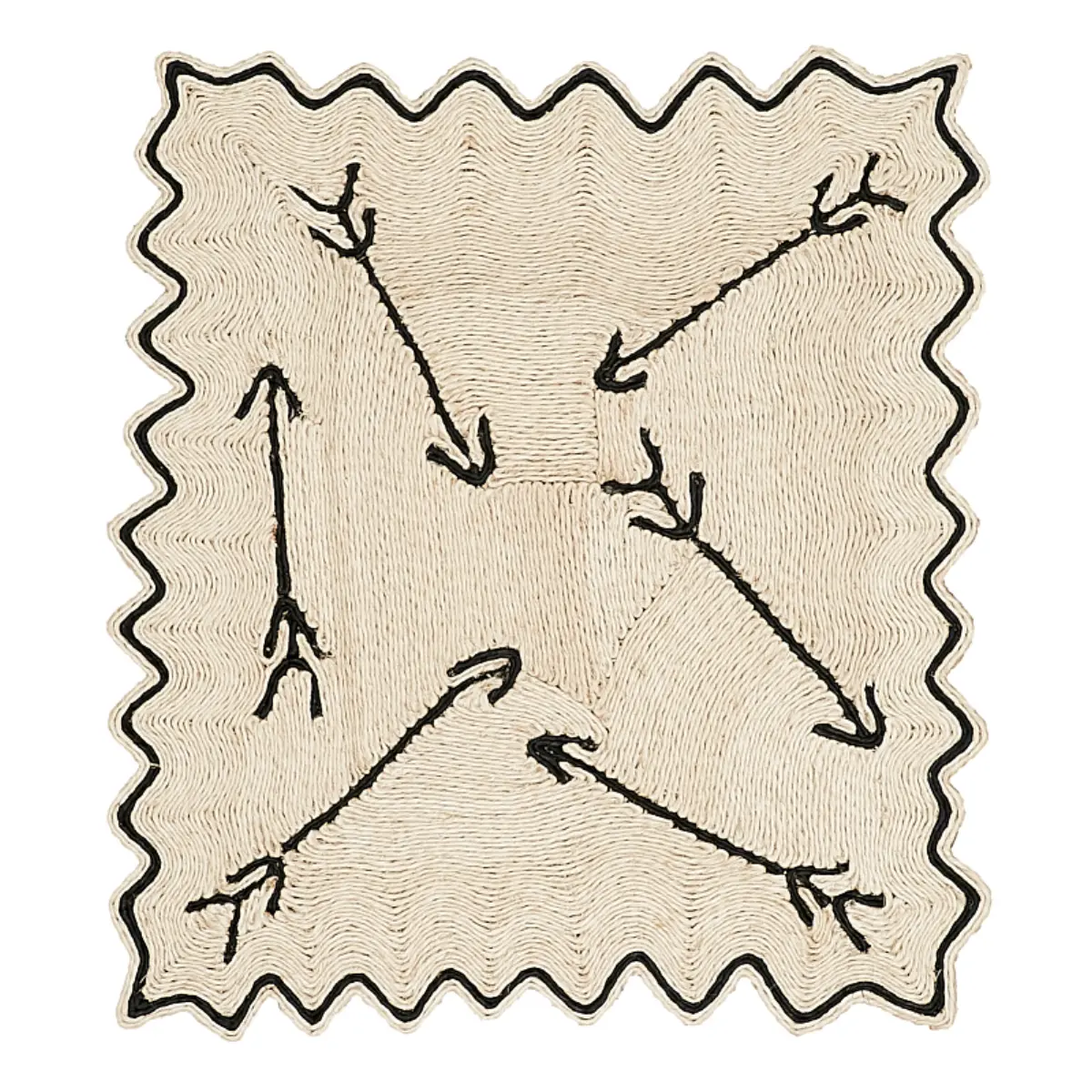 Flechas Rug_ NATURAL/BLACK