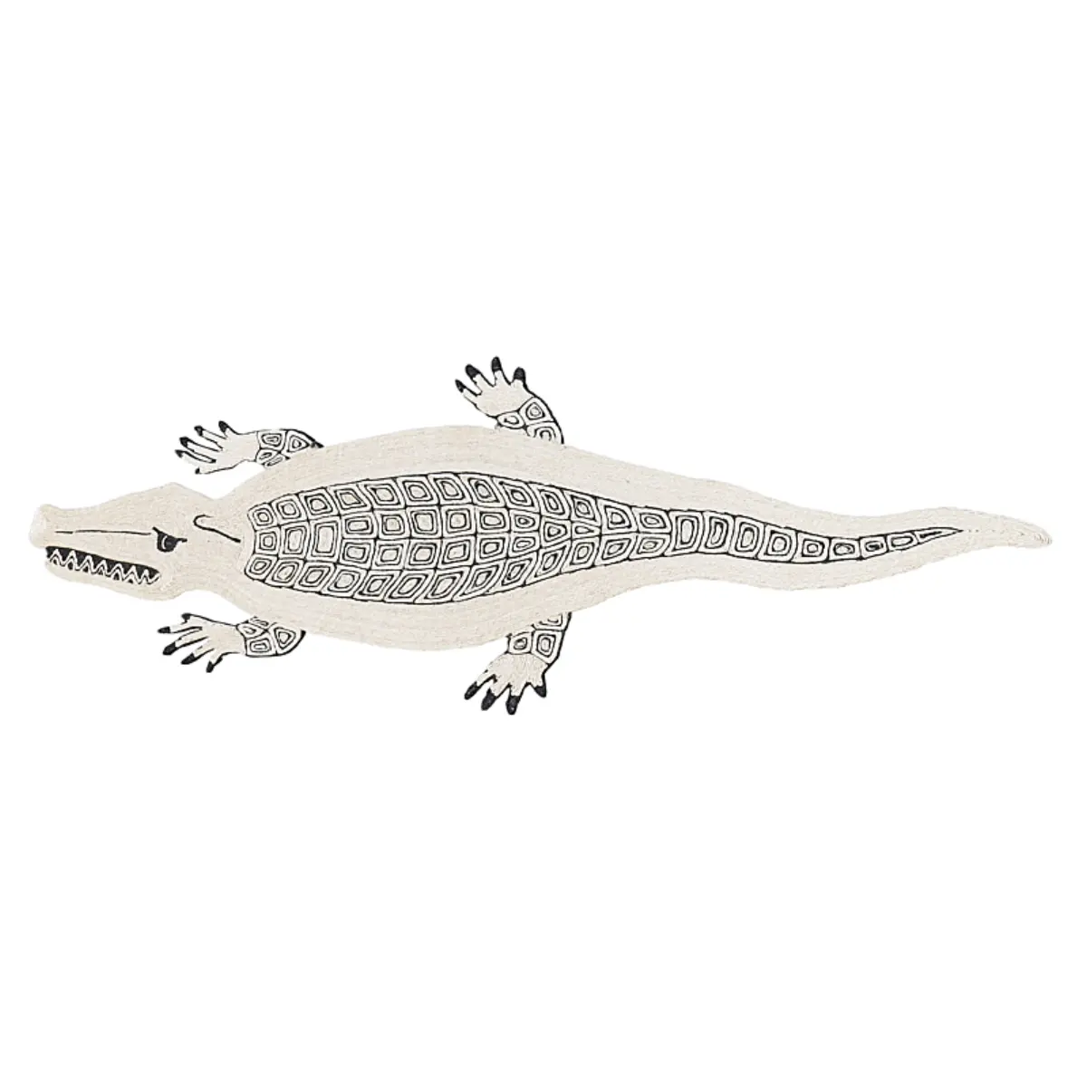 Caiman Rug_ NATURAL/BLACK