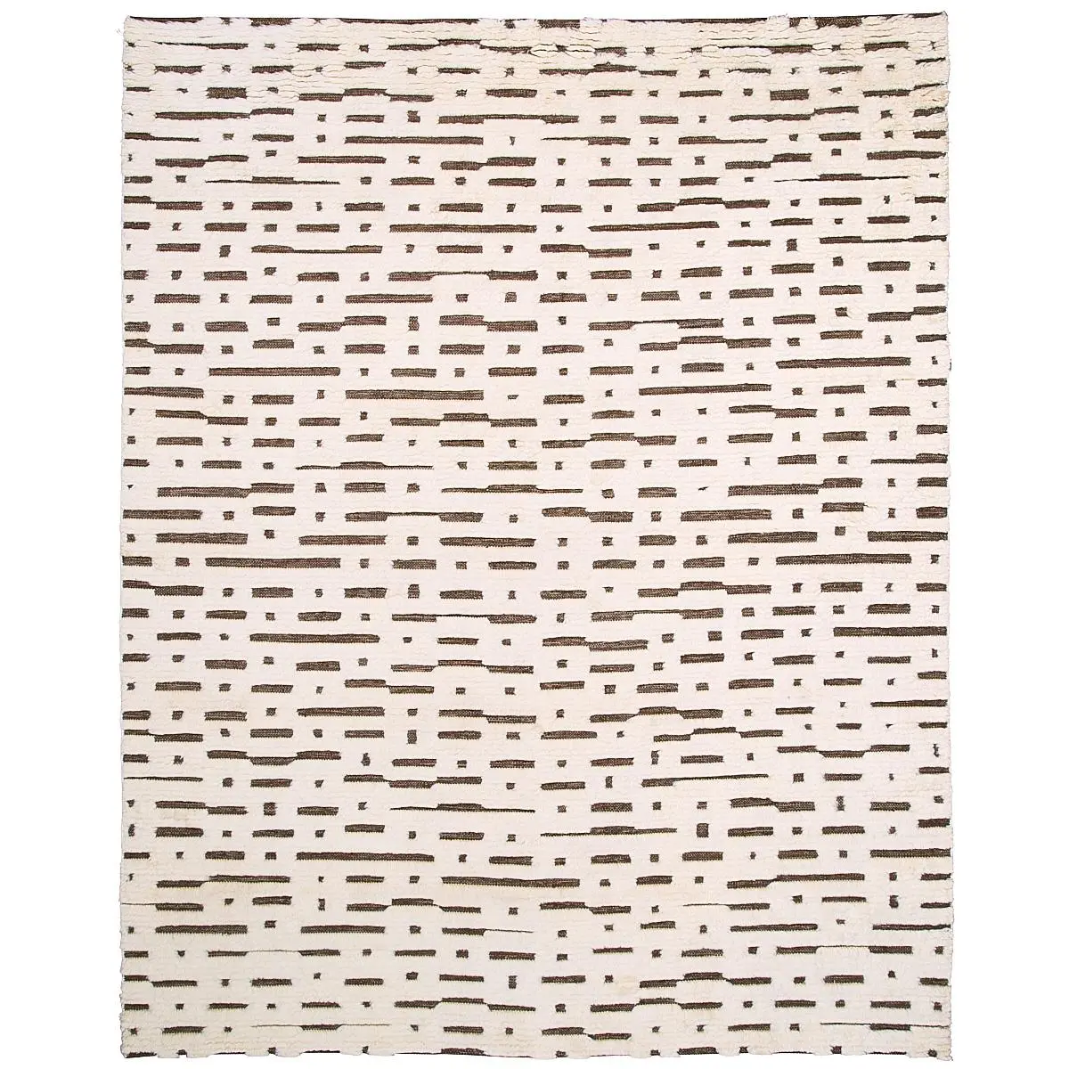 Abstract Ikat Rug_ IVORY & BROWN