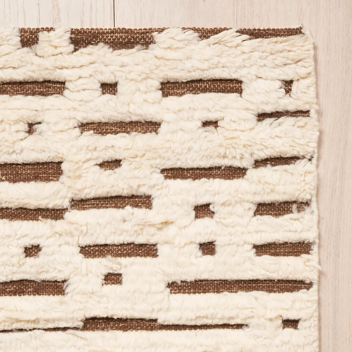 Abstract Ikat Rug_ IVORY & BROWN