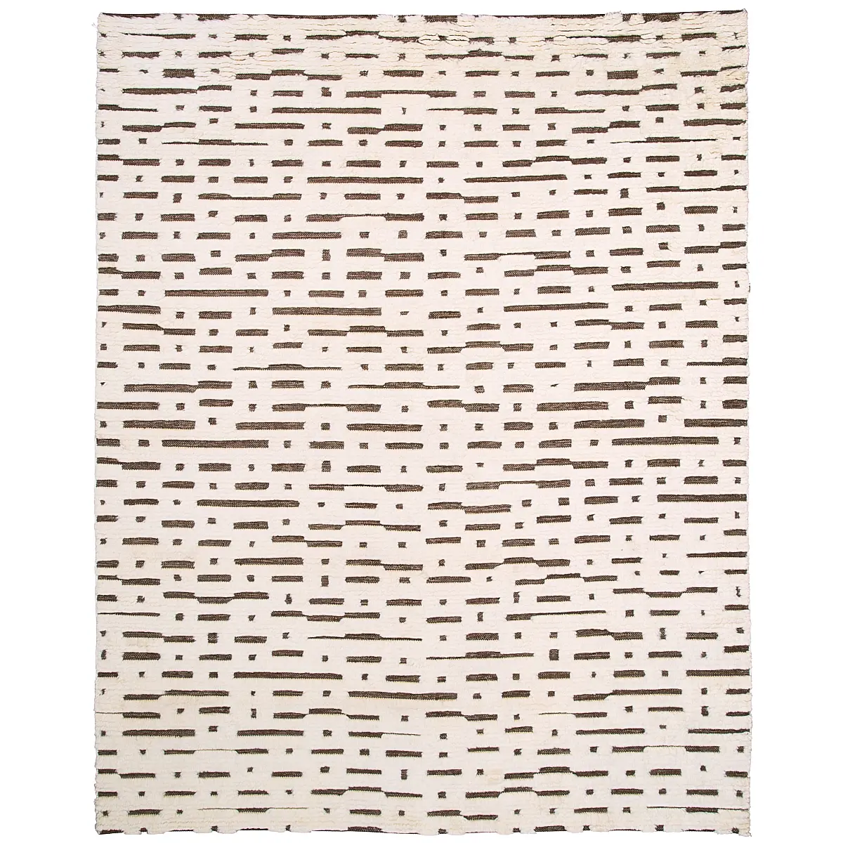 Abstract Ikat  Rug_ IVORY & BROWN
