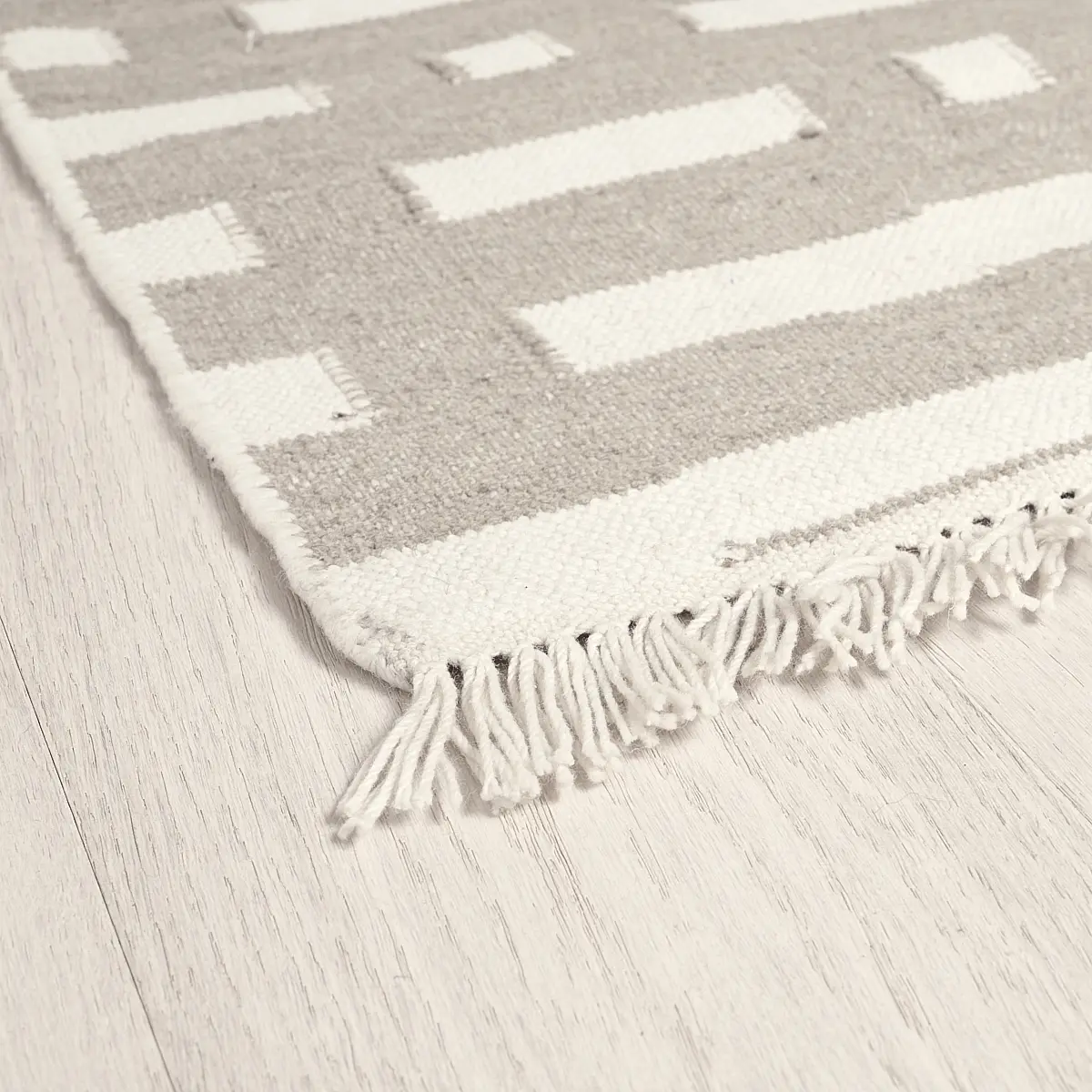 Abstract Ikat Indoor/Outdoor Rug_ STONE