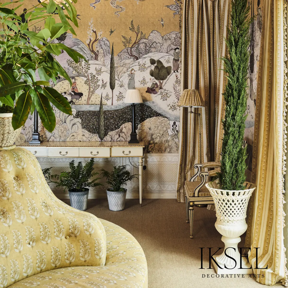 SAFAVID WIDE STRIPE_ GOLD