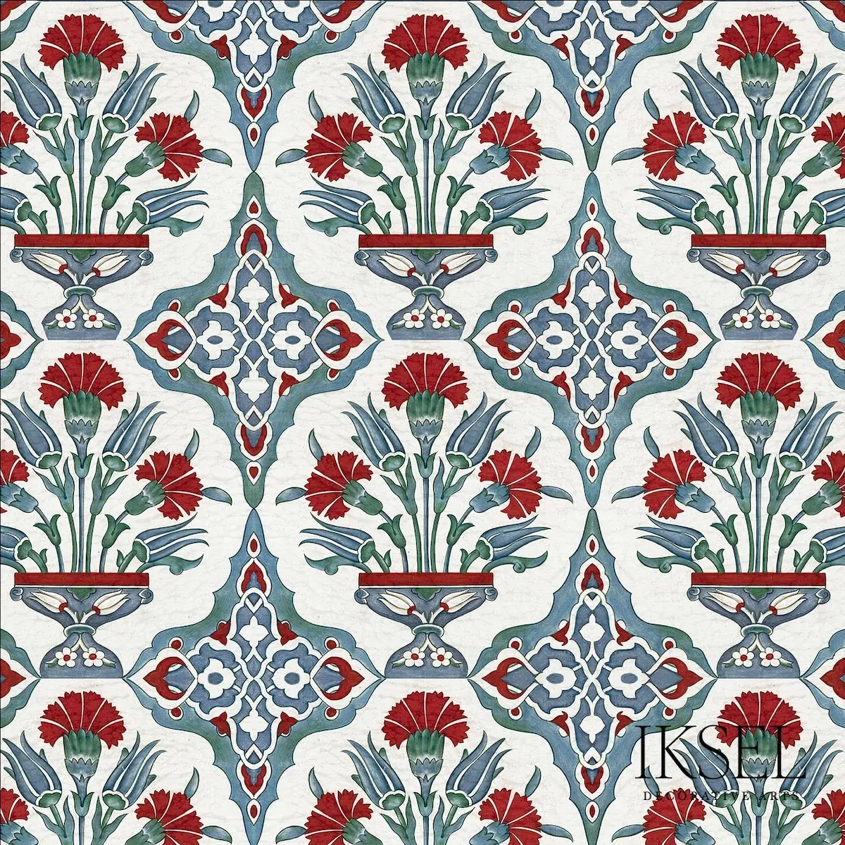 Iznik Carnation Bouquet_ ORIGINAL