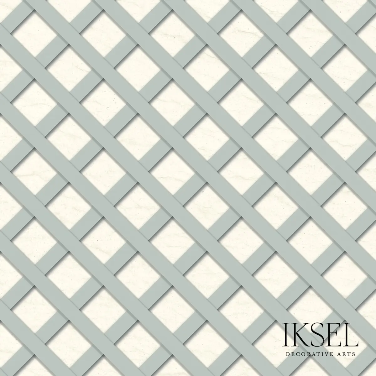 French Trellis Diamonds_ WHITE-EUCALYPTUS