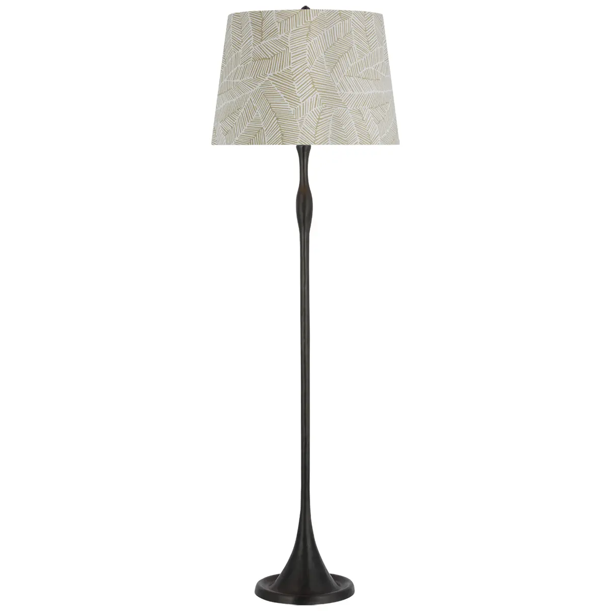 Romero Floor Lamp, Bronze_ ABSTRACT LEAF IN TAUPE