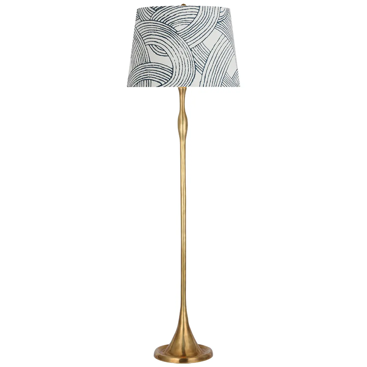Romero Floor Lamp, Antique Brass_ HAND-RUBBED ANTIQUE BRASS