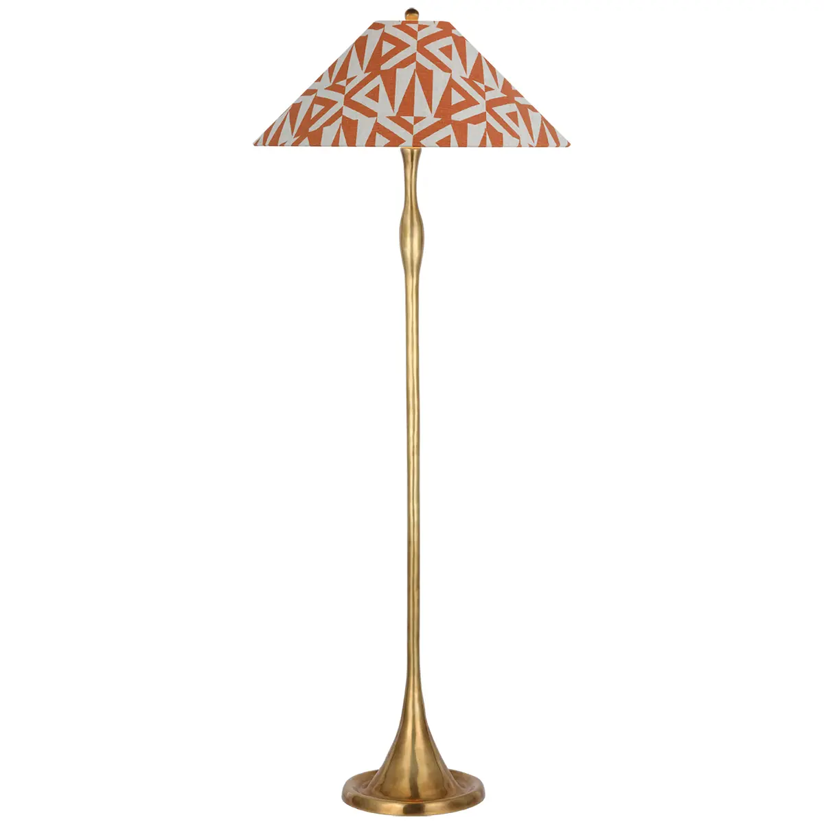 Romero Floor Lamp, Antique Brass_ HAND-RUBBED ANTIQUE BRASS