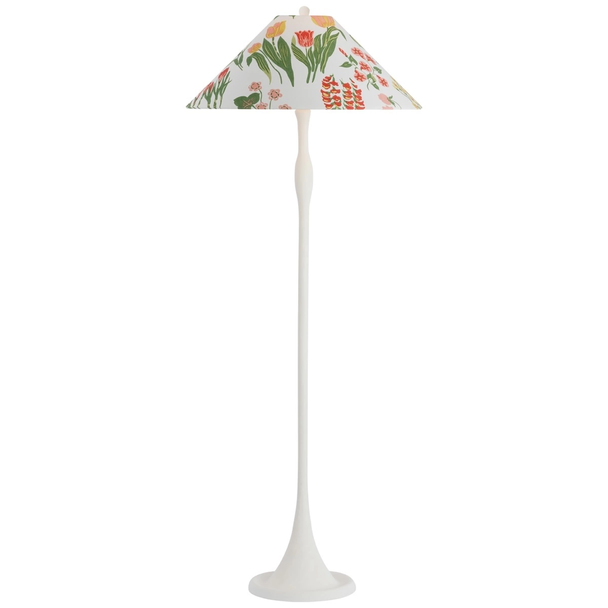 Romero Floor Lamp, Plaster White_ CARLY IN PINK