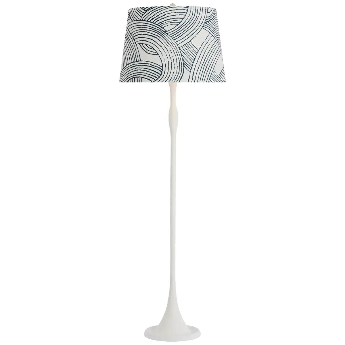 Romero Floor Lamp, Plaster White_ FREEFORM IN BLUE
