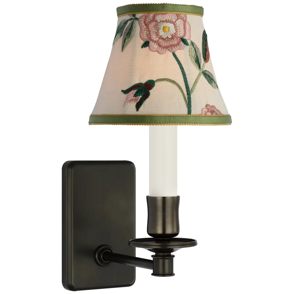 Tara Small Sconce, Bronze_ ROYAL SILK EMBROIDERY