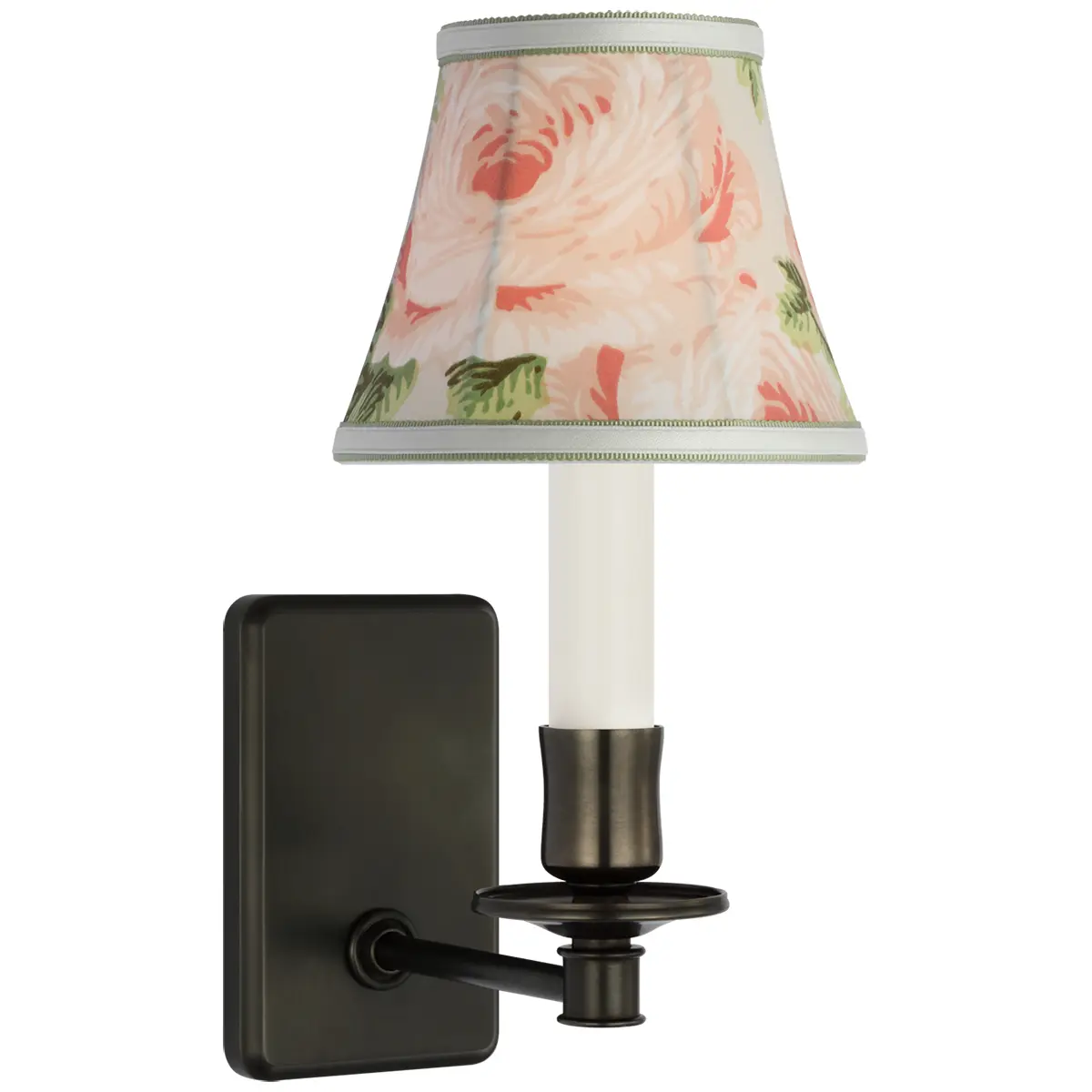 Tara Small Sconce, Bronze_ SALISBURY CHINTZ IN BLUSH
