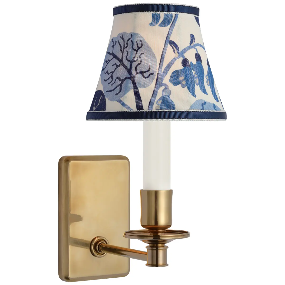 Tara Small Sconce, Antique Brass_ EXOTIC BUTTERFLY IN MARINE