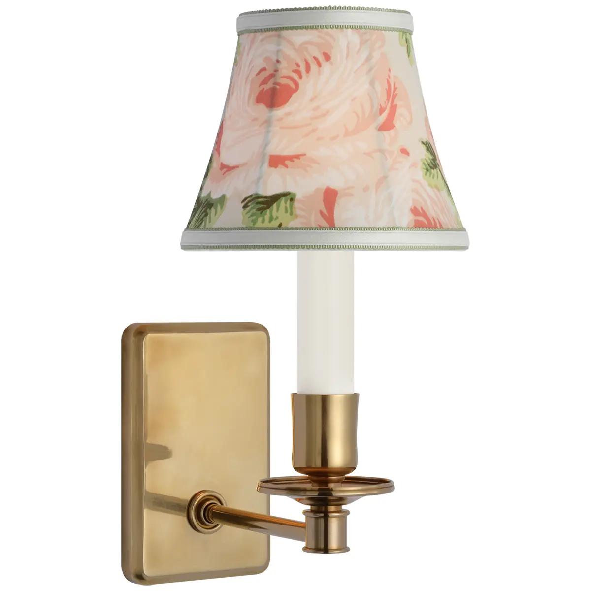 Tara Small Sconce, Antique Brass_ SALISBURY CHINTZ IN BLUSH