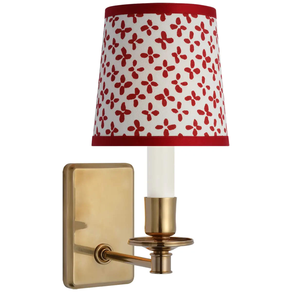 Tara Small Sconce, Antique Brass_ EMERSON IN RED