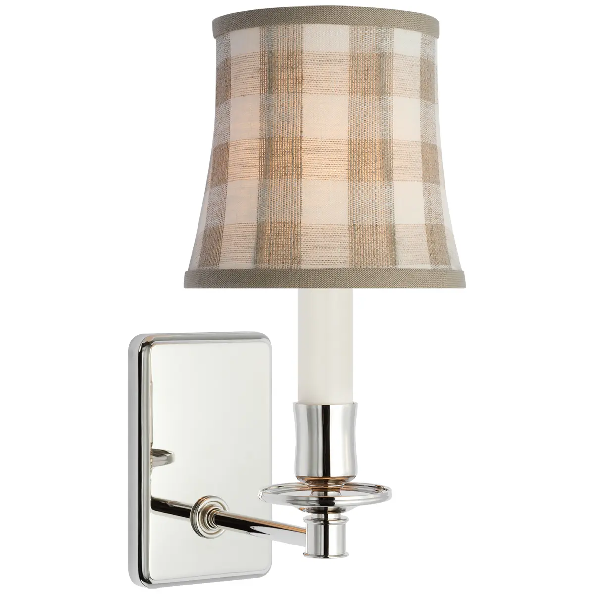 Tara Small Sconce, Polished Nickel_ SIDNEY CHECK IN NATURAL