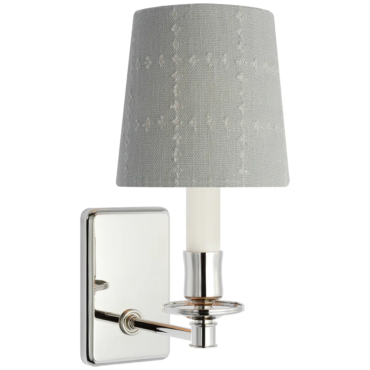 Tara Small Sconce, Polished Nickel_ ELIN CHECK IN SKY