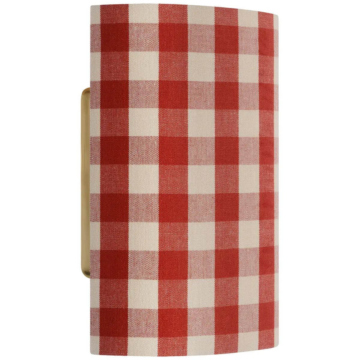 Maeve 8" Shield Sconce_ ELTON COTTON CHECK IN RED