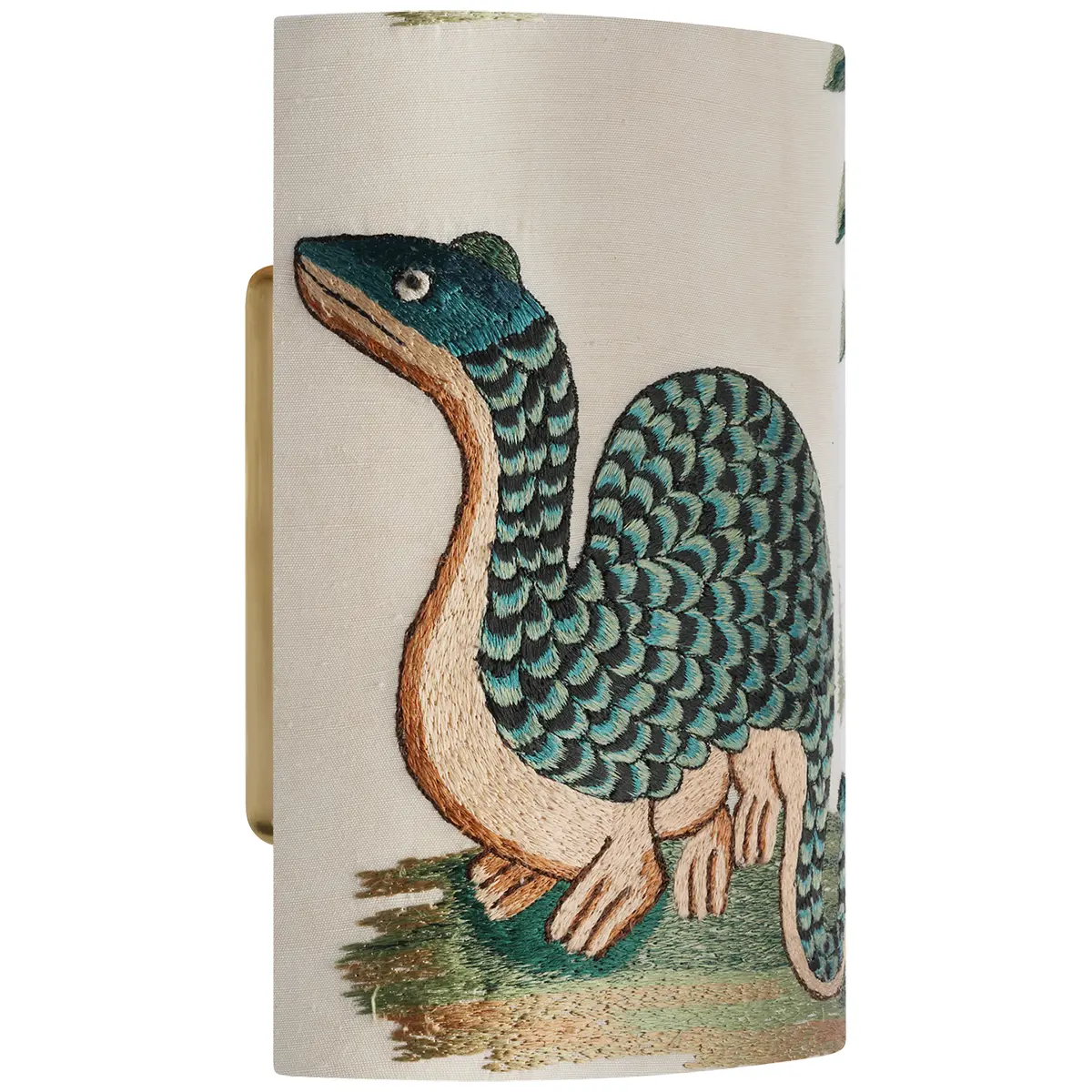 Maeve 8" Shield Sconce_ ROYAL SILK EMBROIDERY