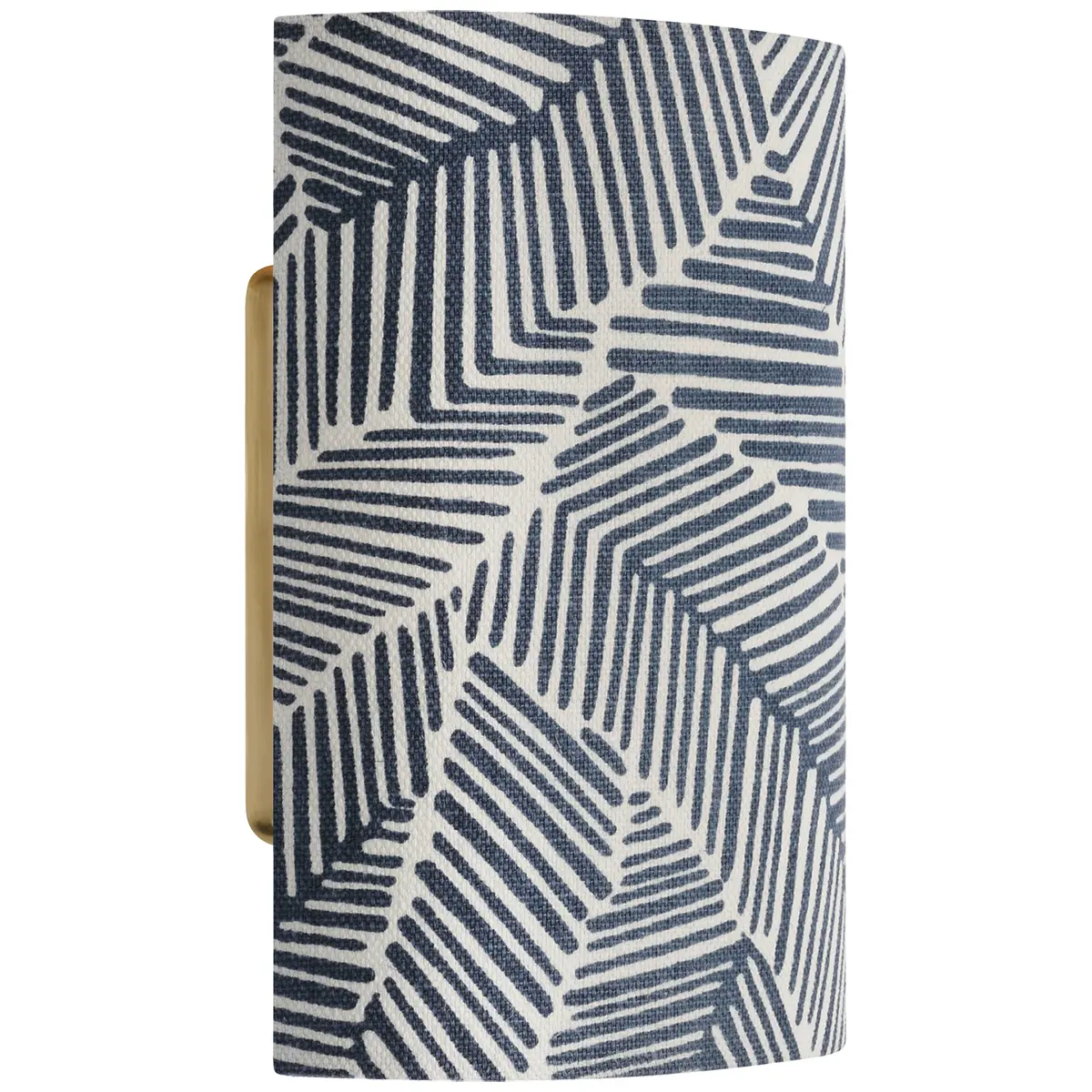 Maeve 8" Shield Sconce_ ABSTRACT LEAF IN NAVY