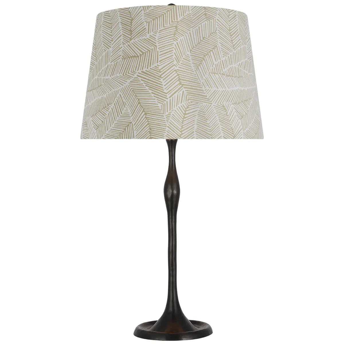Romero Table Lamp, Bronze_ ABSTRACT LEAF IN TAUPE
