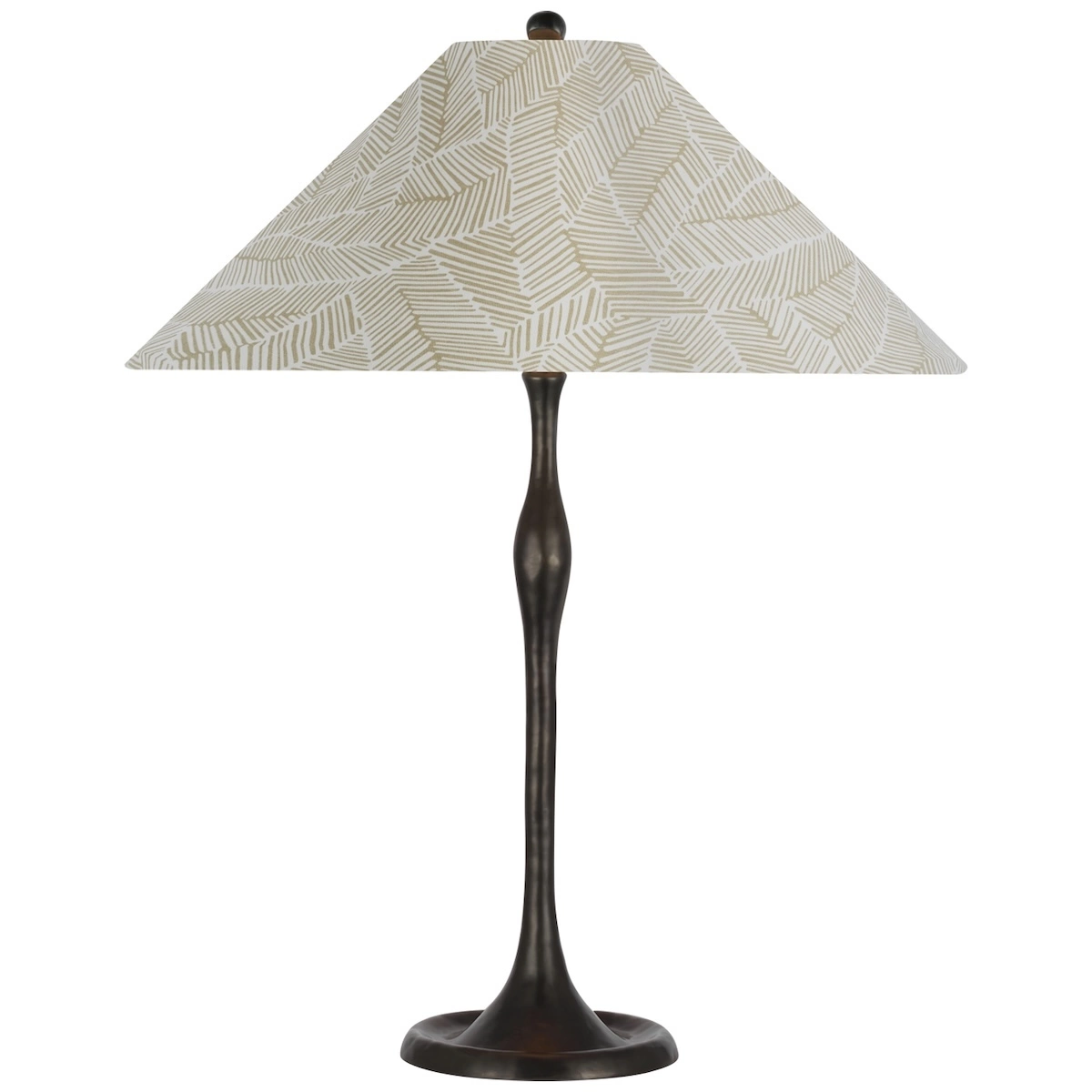 Romero Table Lamp, Bronze_ ABSTRACT LEAF IN TAUPE