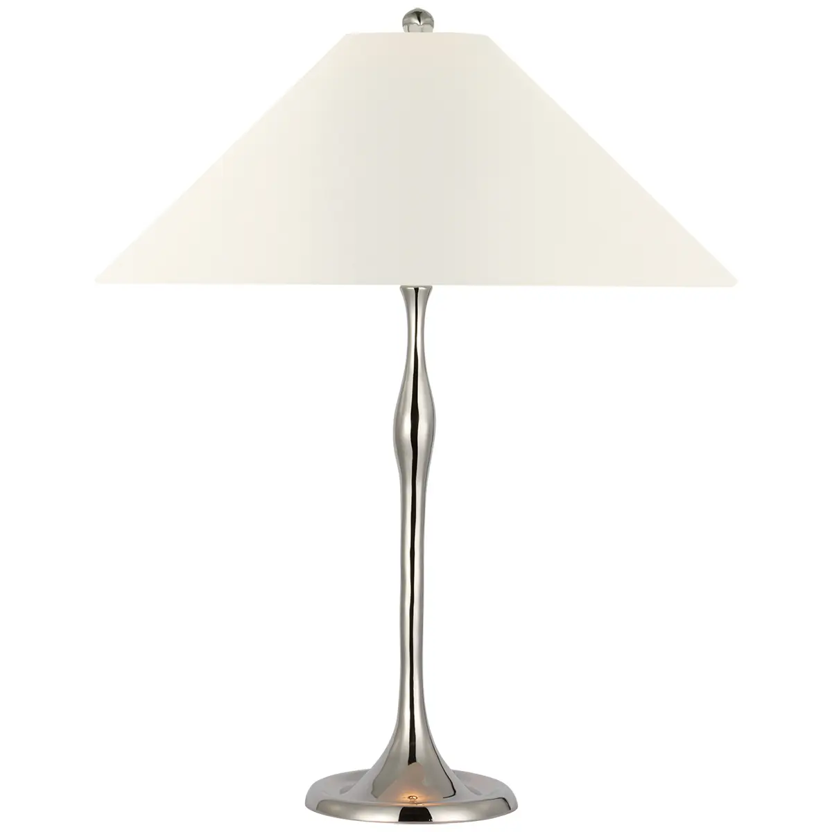 Romero Table Lamp, Polished Nickel_ LINEN