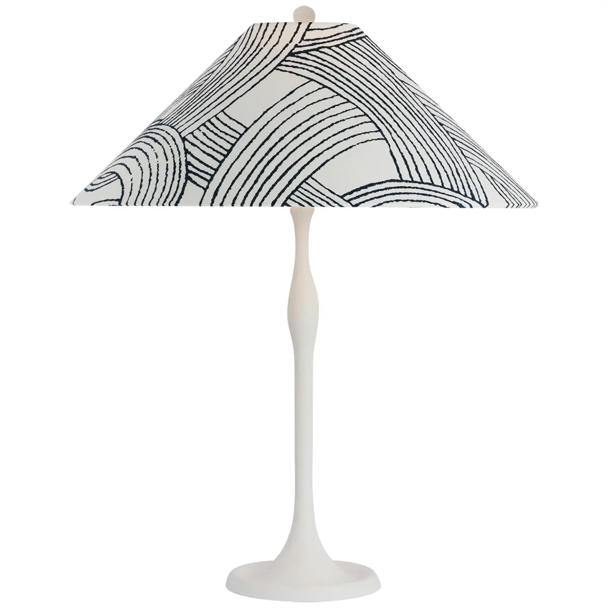 Romero Table Lamp, Plaster White_ FREEFORM IN BLUE