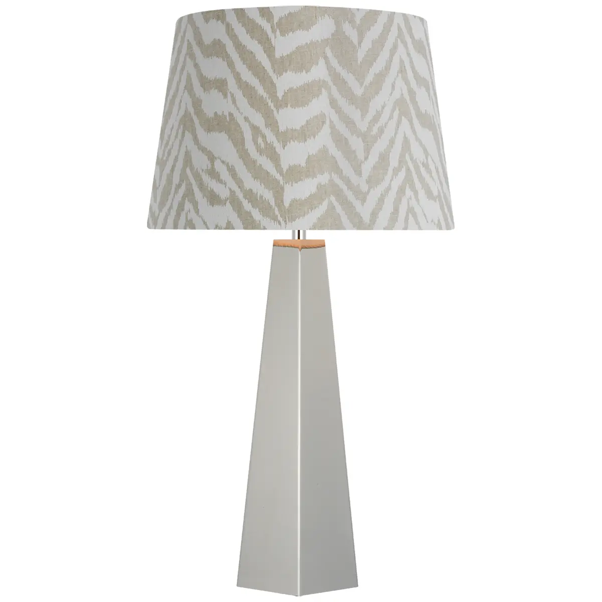 Zoran Table Lamp, Polished Nickel_ QUINCY IN NATURAL