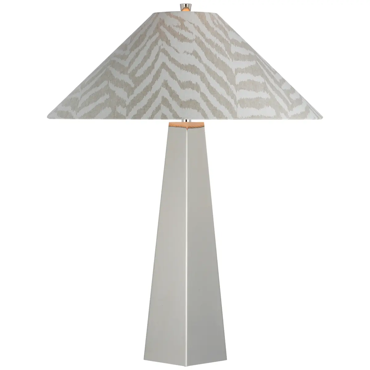 Zoran Table Lamp, Polished Nickel_ QUINCY IN NATURAL