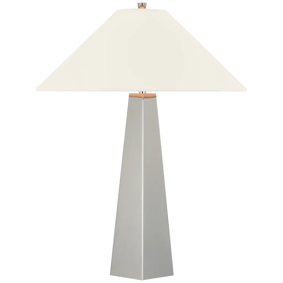 Zoran Table Lamp, Polished Nickel_ LINEN