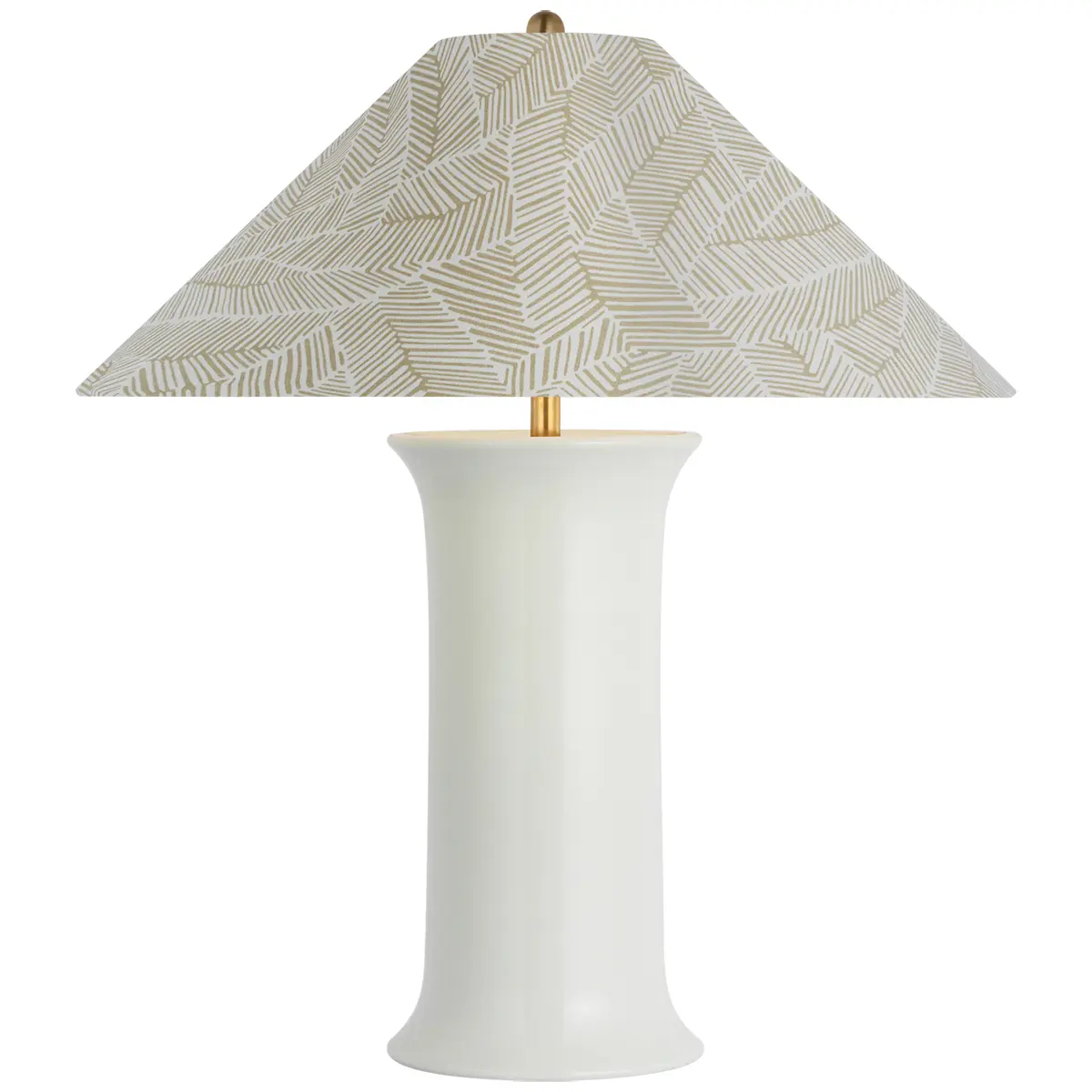 Mallory Medium Table Lamp_ WHITE PORCELAIN, LEAF (TAUPE)