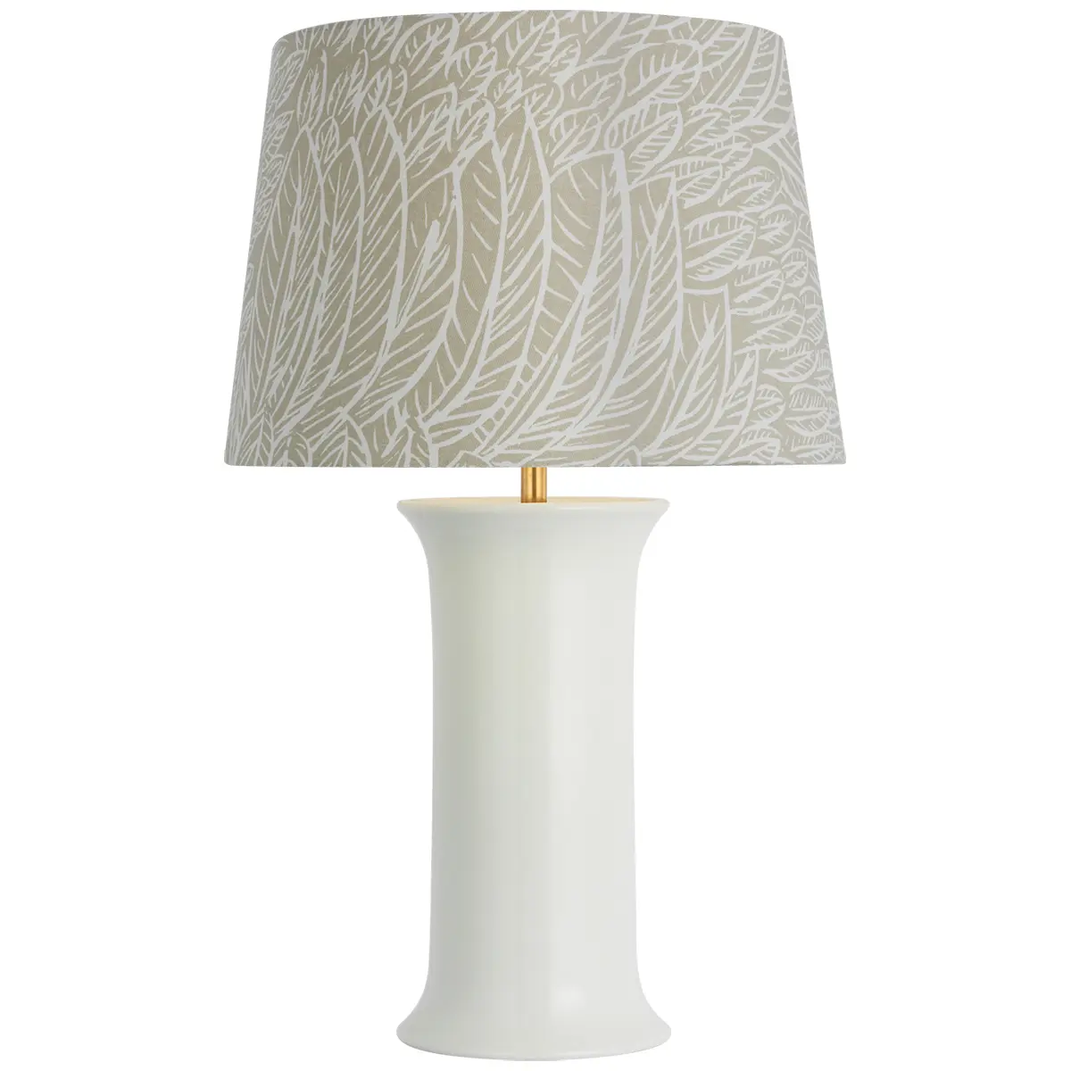 Mallory Medium Table Lamp_ WHITE PORCELAIN, LEAF (NAVY)