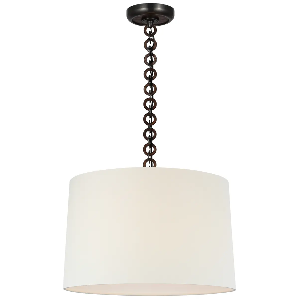 Evelyn Hanging Shade, Linen_ BRONZE & NATURAL OAK