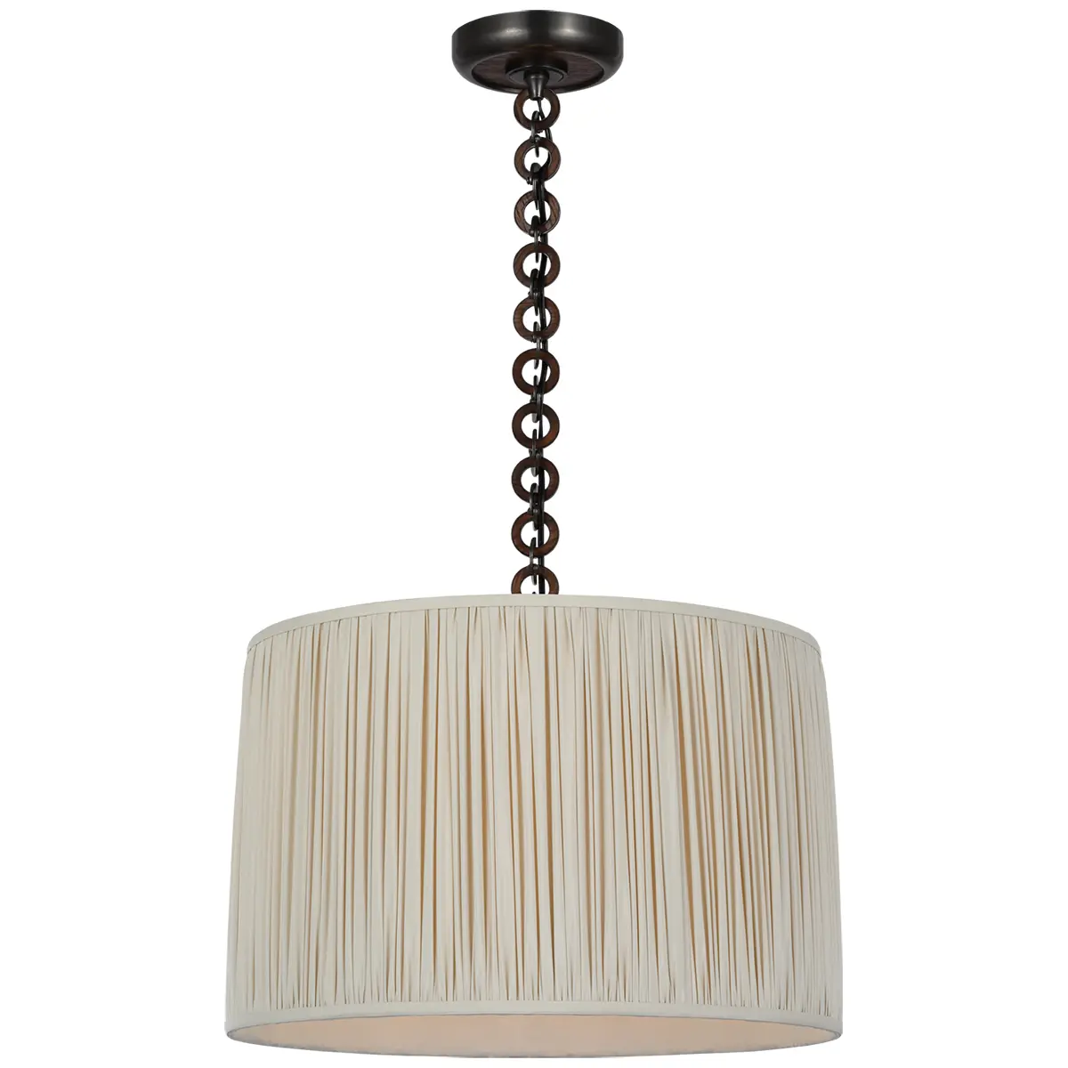 Evelyn Hanging Shade, Silk_ BRONZE & NATURAL OAK
