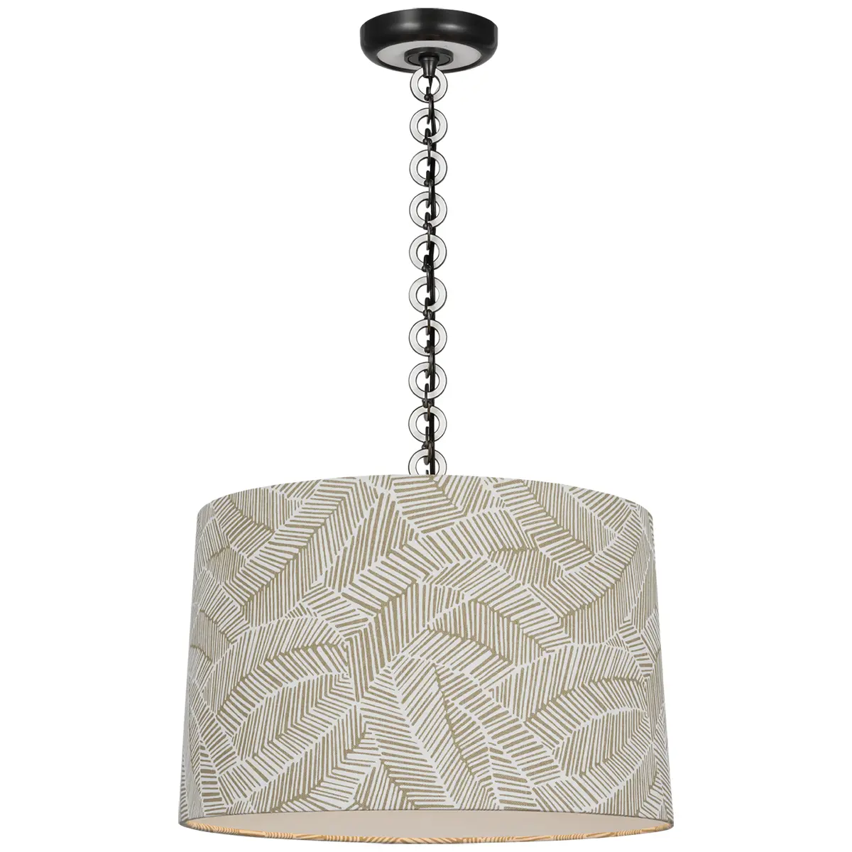 Evelyn Hanging Shade, Abstract Leaf_ BRONZE & WHITE OAK (TAUPE)