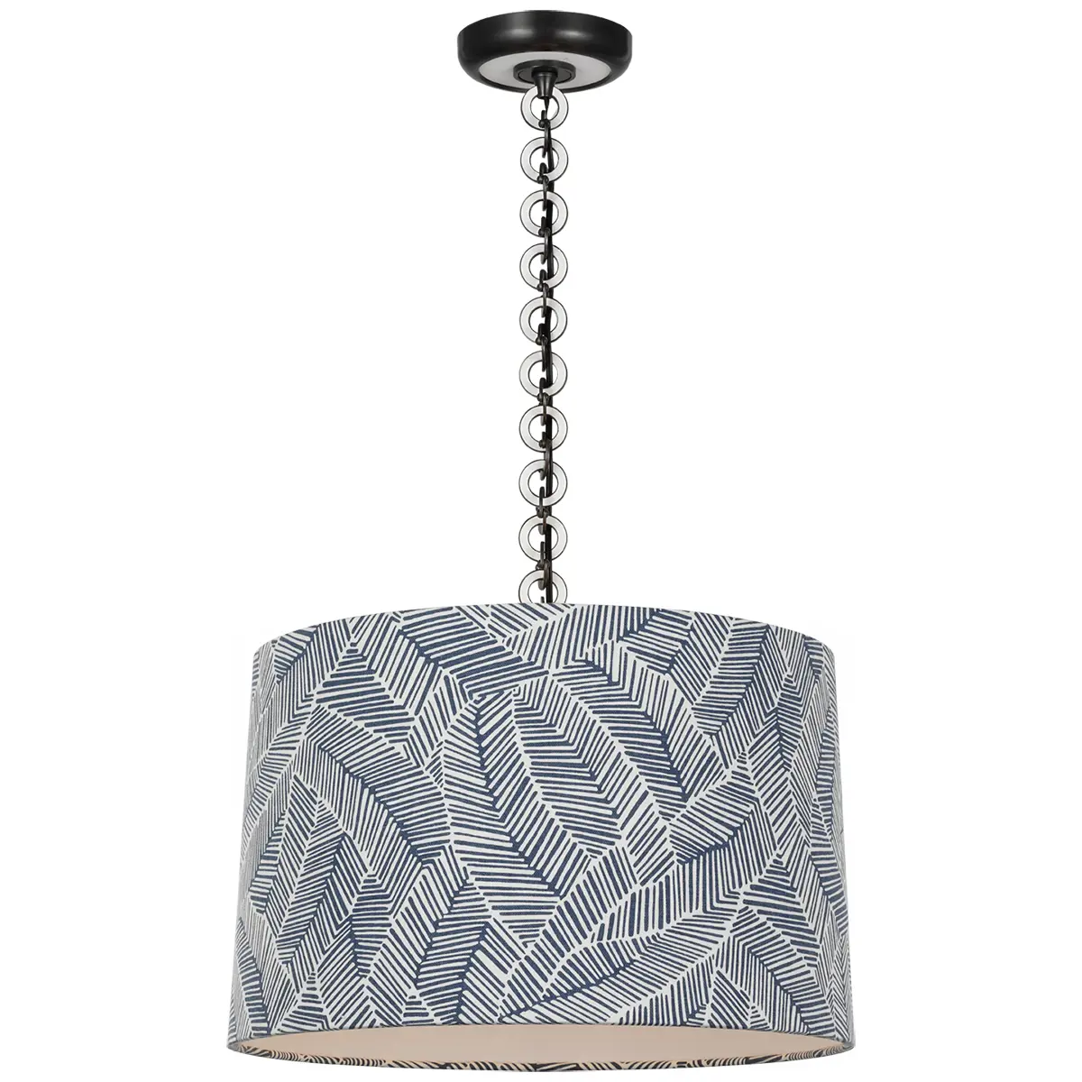 Evelyn Hanging Shade, Abstract Leaf_ BRONZE & WHITE OAK (NAVY)