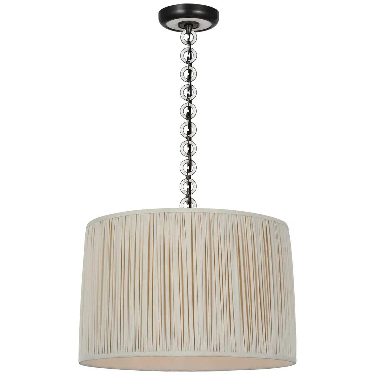 Evelyn Hanging Shade, Silk_ BRONZE & WHITE OAK