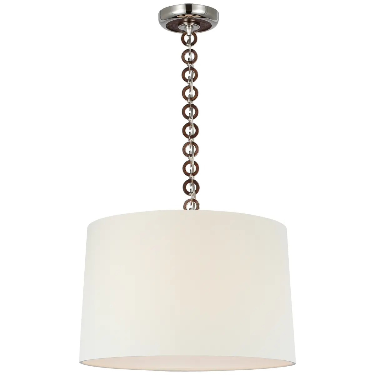 Evelyn Hanging Shade, Linen_ POLISHED NICKEL & NATURAL OAK