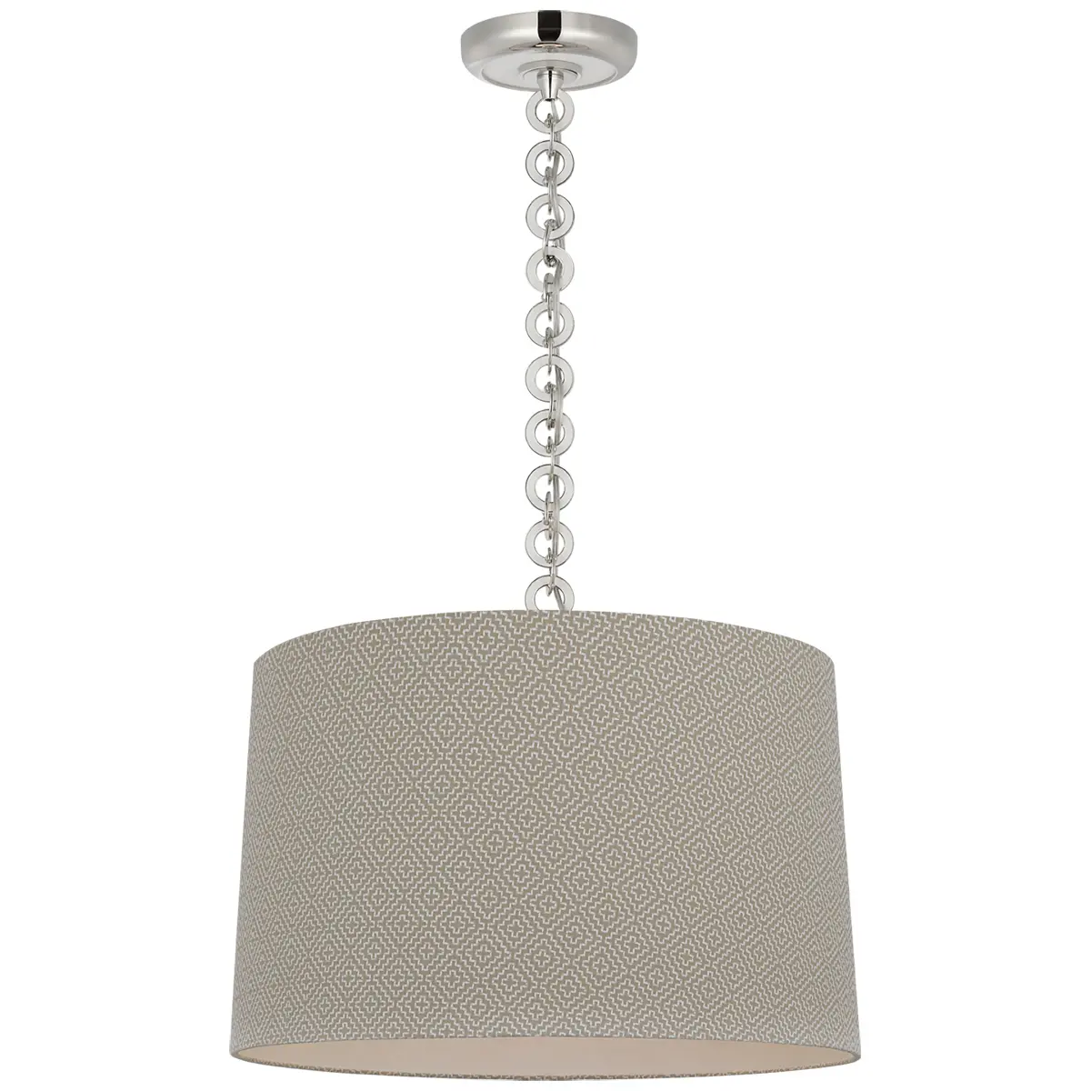 Evelyn Hanging Shade, Soho Weave_ POLISHED NICKEL & WHITE OAK