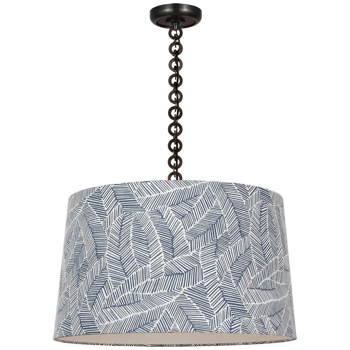 Evelyn Hanging Shade, Abstract Leaf_ BRONZE & NATURAL OAK (NAVY)