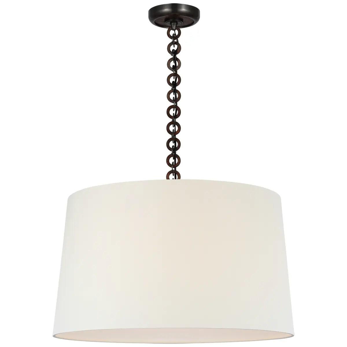 Evelyn Hanging Shade, Linen_ BRONZE & NATURAL OAK